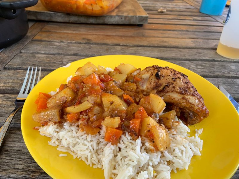 Cliquez pour zoomer ! Poulet aux pommes de terre, poivron et tomates Thermomix par flo97227