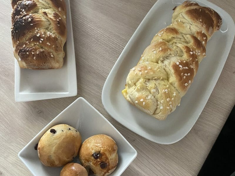 Cliquez pour zoomer ! Brioche tressée à la mie filante Thermomix par Kalix