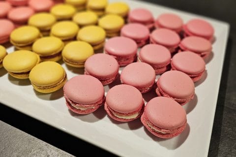Cliquez pour zoomer ! Ganaches coco et fraise tagada pour macarons Thermomix par nathbouche