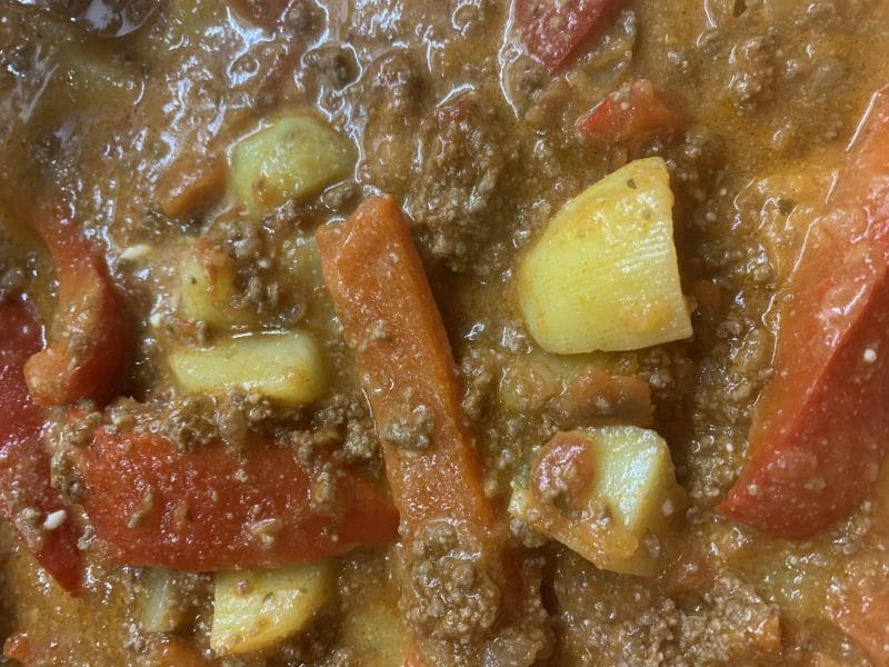 Cliquez pour zoomer ! Boeuf aux poivrons et pommes de terre Thermomix par yodu77