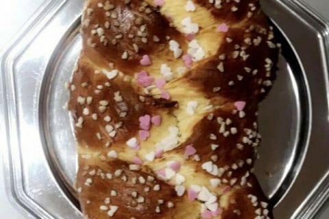 Cliquez pour zoomer ! Brioche tressée à la mie filante au Thermomix