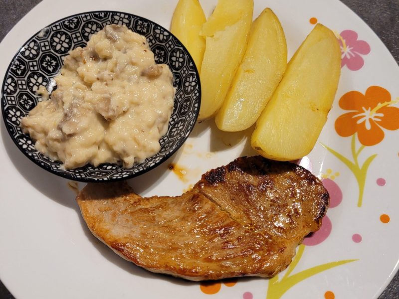 Cliquez pour zoomer ! Côtes de porc et sa sauce moutardée Thermomix par Anaïs