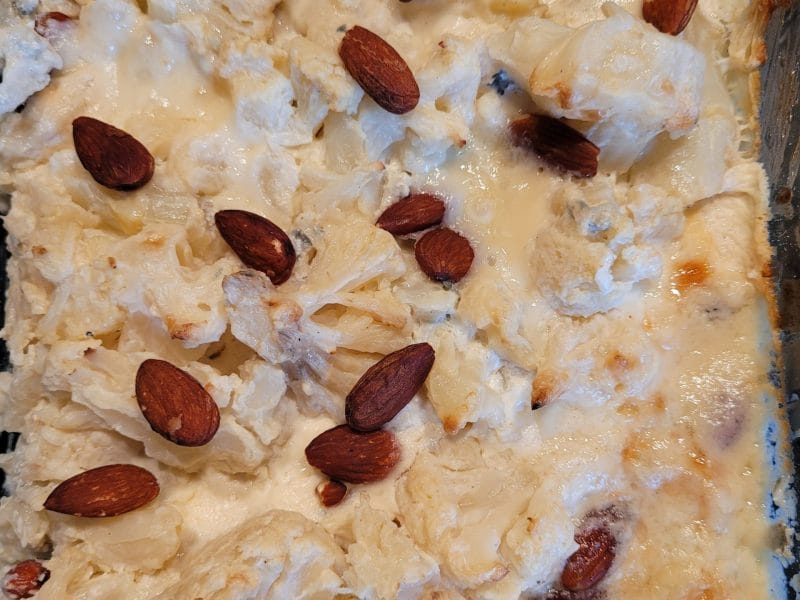 Cliquez pour zoomer ! Gratin de chou-fleur au gorgonzola et aux noix Thermomix par Anaïs