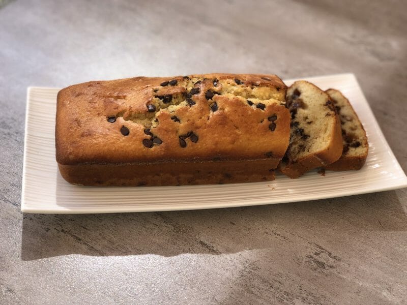 Cliquez pour zoomer ! Plum cake aux pépites de chocolat Thermomix par Delinette