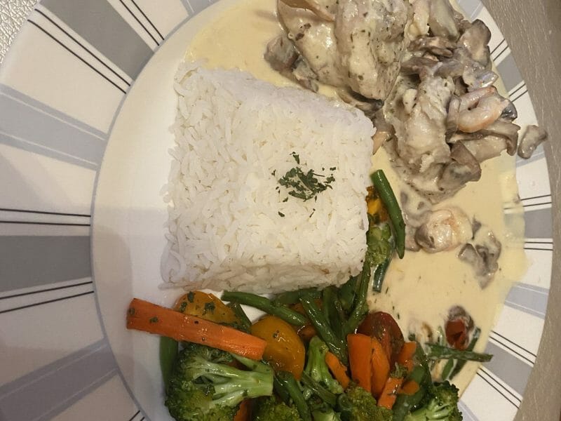 Cliquez pour zoomer ! Filets de sole aux crevettes et champignons Thermomix par kaissoumifz