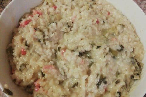 Cliquez pour zoomer ! Risotto poireaux et lardons au Thermomix