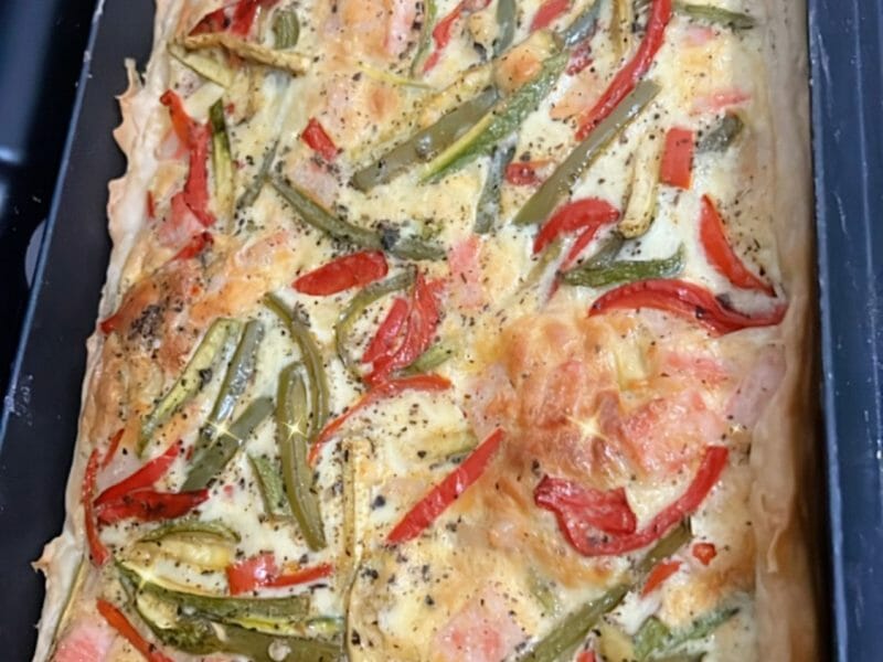 Cliquez pour zoomer ! Quiche poivrons et courgettes Thermomix par Zaynab72