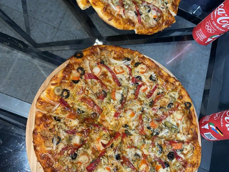 Cliquez pour zoomer ! Pizza au thon et aux olives Thermomix par wiwiith