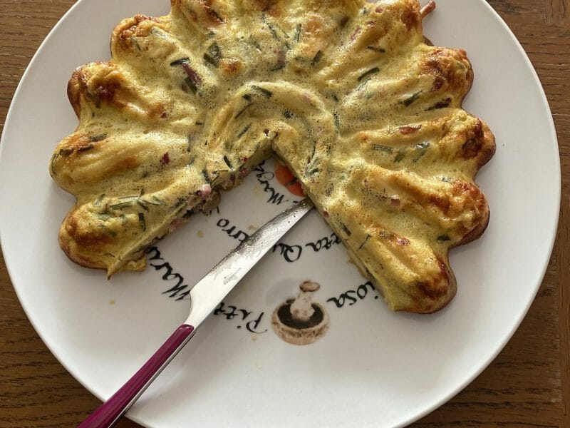 Cliquez pour zoomer ! Tortilla de champignons à l’ail Thermomix par Nini