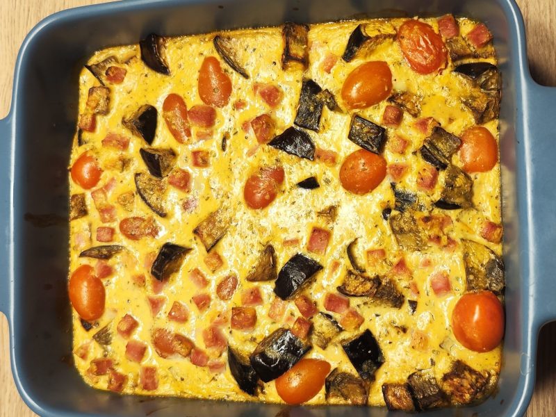 Cliquez pour zoomer ! Clafoutis aubergines et tomates Thermomix par frederic_203
