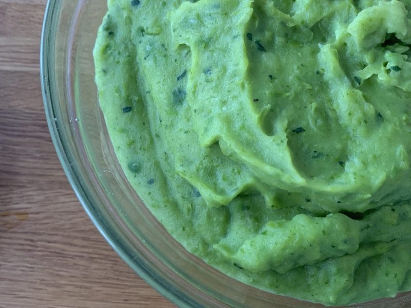 Cliquez pour zoomer ! Purée de pommes de terre et petits pois à la menthe Thermomix par heyjoe