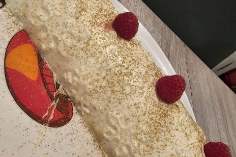 Cliquez pour zoomer ! Bûche citron et framboises Thermomix par vicky59223