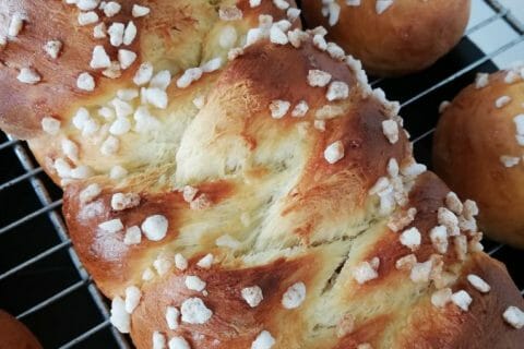 Cliquez pour zoomer ! Brioche tressée à la mie filante Thermomix par Nanoub35