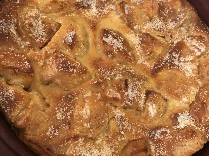 Cliquez pour zoomer ! Flognarde aux pommes (clafoutis aux pommes) Thermomix par Sabsosso