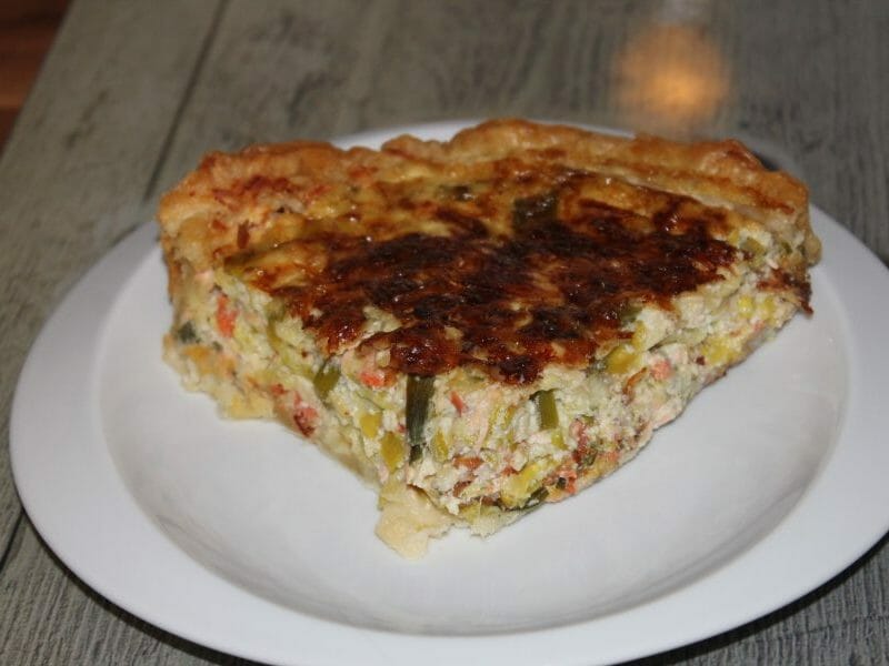 Cliquez pour zoomer ! Quiche Poireaux et Saumon Thermomix par Erghy