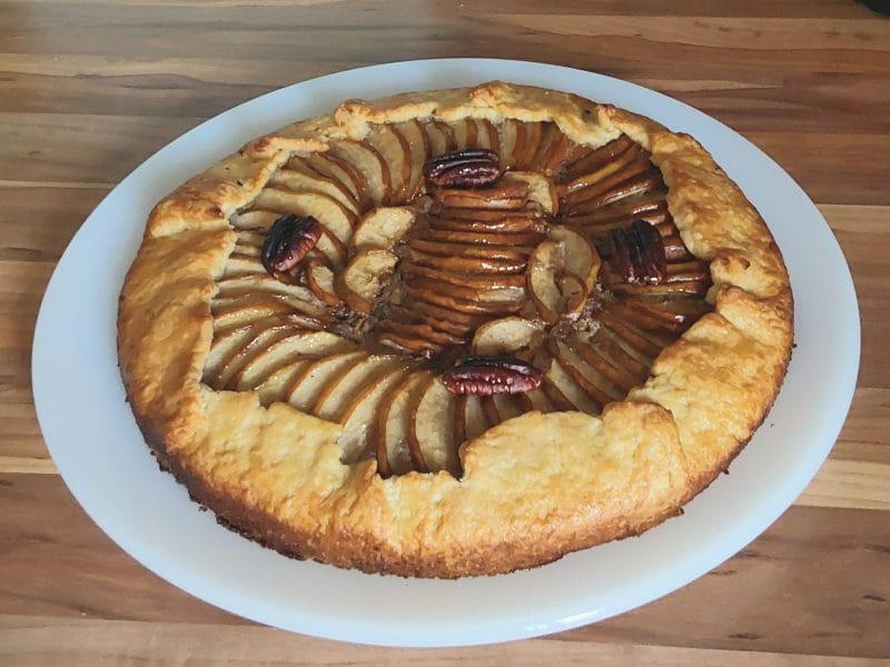 Cliquez pour zoomer ! Tarte rustique poire pécan Thermomix par Erghy