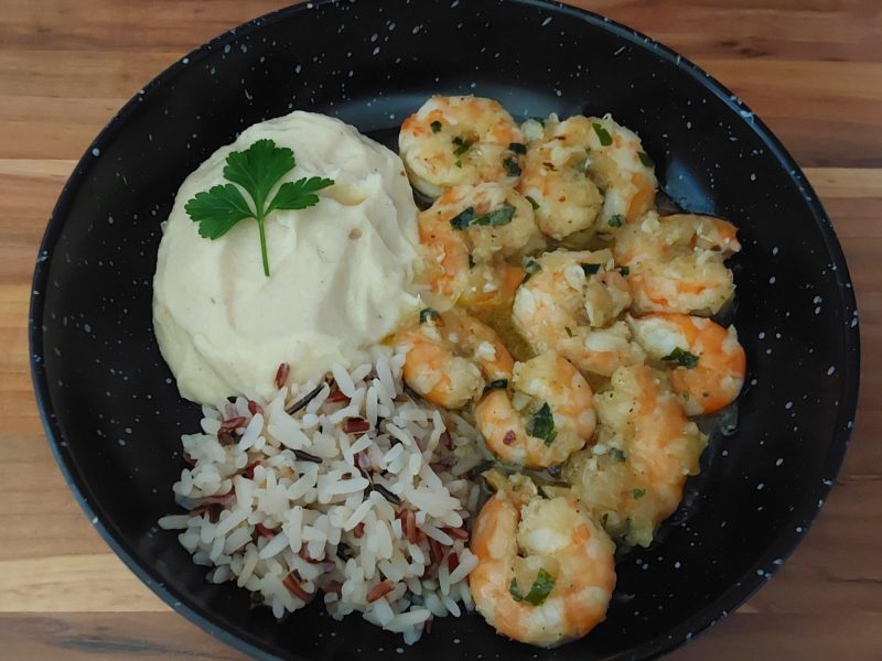 Cliquez pour zoomer ! Crevettes sautées à l’ail et à la bière Thermomix par Erghy