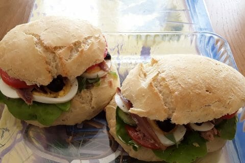 Cliquez pour zoomer ! Pain bagnat au Thermomix