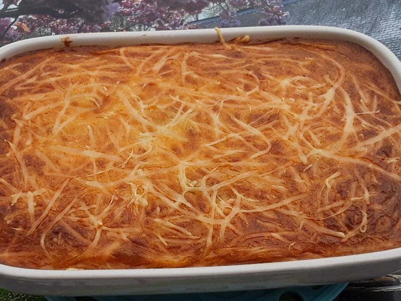 Cliquez pour zoomer ! Clafoutis cancoillotte, poireaux et chorizo Thermomix par Erghy