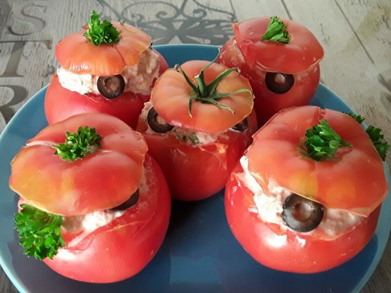 Cliquez pour zoomer ! Tomates farcies au thon Thermomix par Erghy