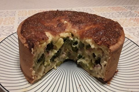 Cliquez pour zoomer ! Gâteau poireaux, lardons et fromage Thermomix par Erghy