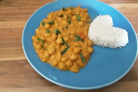 Cliquez pour zoomer ! Curry de pois chiches au lait de coco Thermomix par Erghy