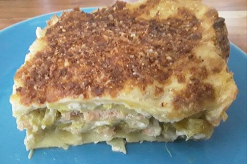 Cliquez pour zoomer ! Lasagnes au saumon et poireaux Thermomix par Erghy