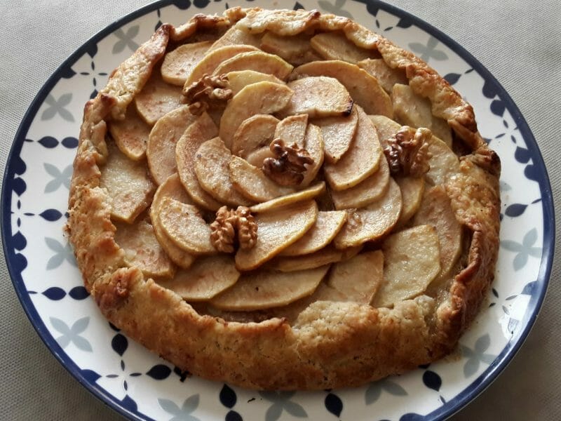 Cliquez pour zoomer ! Tarte rustique poire pécan Thermomix par Erghy