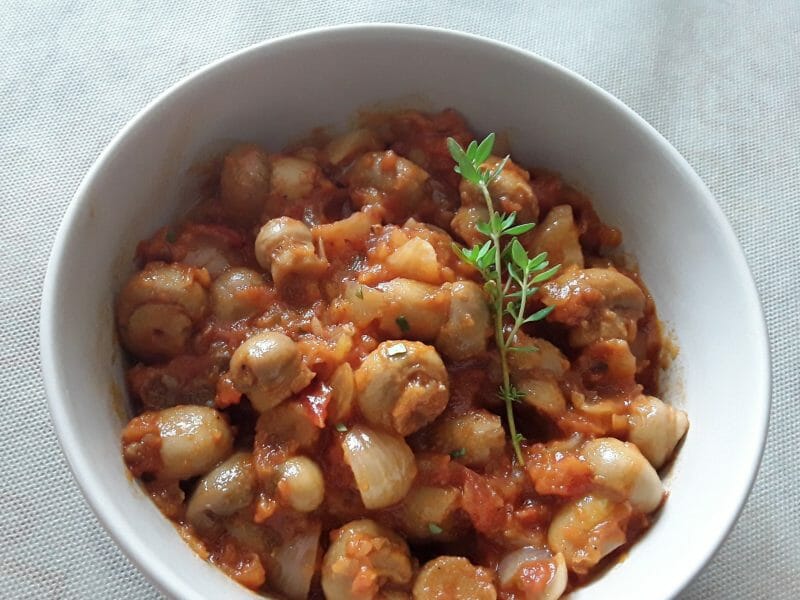 Champignons à la grecque au Thermomix - Cookomix