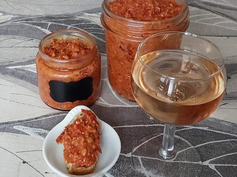 Cliquez pour zoomer ! Tartinade poivrons, noix de cajou et tomates séchées Thermomix par Erghy