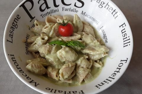 Cliquez pour zoomer ! Farfalle à la crème de courgettes Thermomix par Erghy