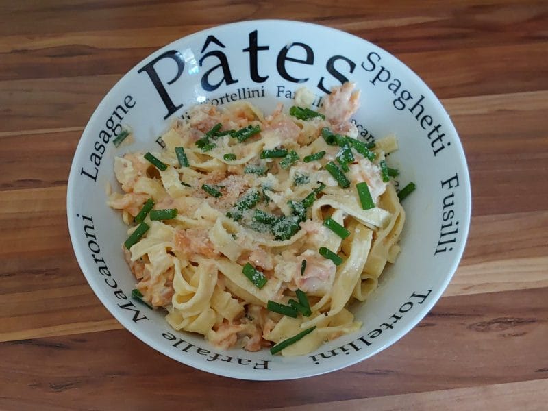 Cliquez pour zoomer ! Spaghettis au saumon fumé Thermomix par Erghy