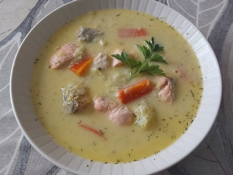 Cliquez pour zoomer ! Soupe de saumon à la finlandaise Thermomix par Erghy