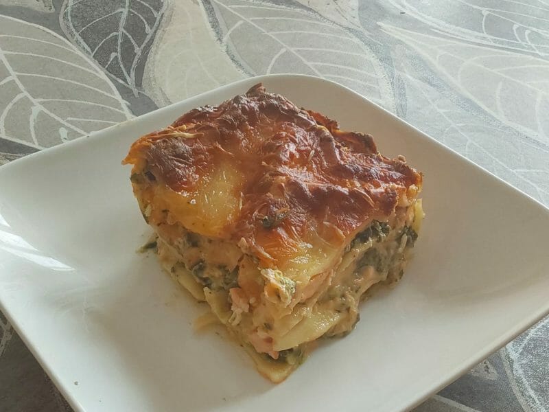 Cliquez pour zoomer ! Lasagnes au saumon et aux épinards Thermomix par Erghy