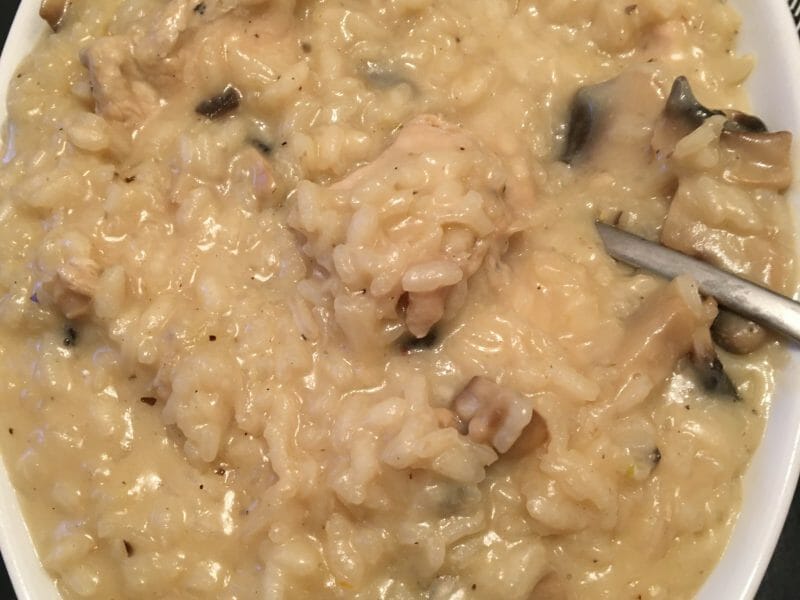 Cliquez pour zoomer ! Risotto poulet et champignons Thermomix par Batondecannelle