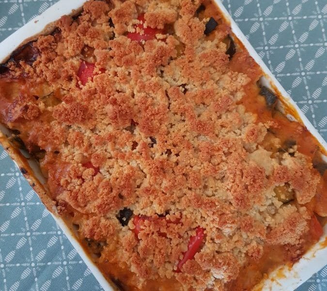 Cliquez pour zoomer ! Crumble aux légumes provençaux Thermomix par Happinesstime