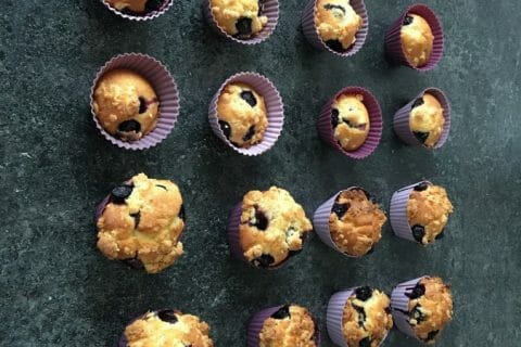 Cliquez pour zoomer ! Muffins aux myrtilles au Thermomix