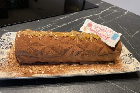 Cliquez pour zoomer ! Bûche mousse au chocolat Thermomix par audreyregis69
