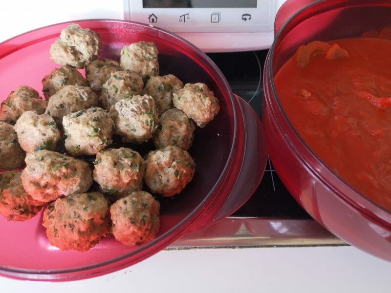 Boulettes de viandes à la sauce tomate au Thermomix Cookomix