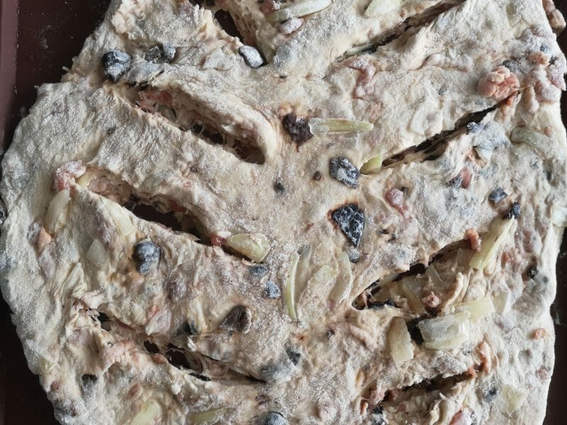 Cliquez pour zoomer ! Fougasse olives et lardons Thermomix par Fanny.mc