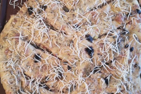 Cliquez pour zoomer ! Fougasse olives et lardons Thermomix par Fanny.mc