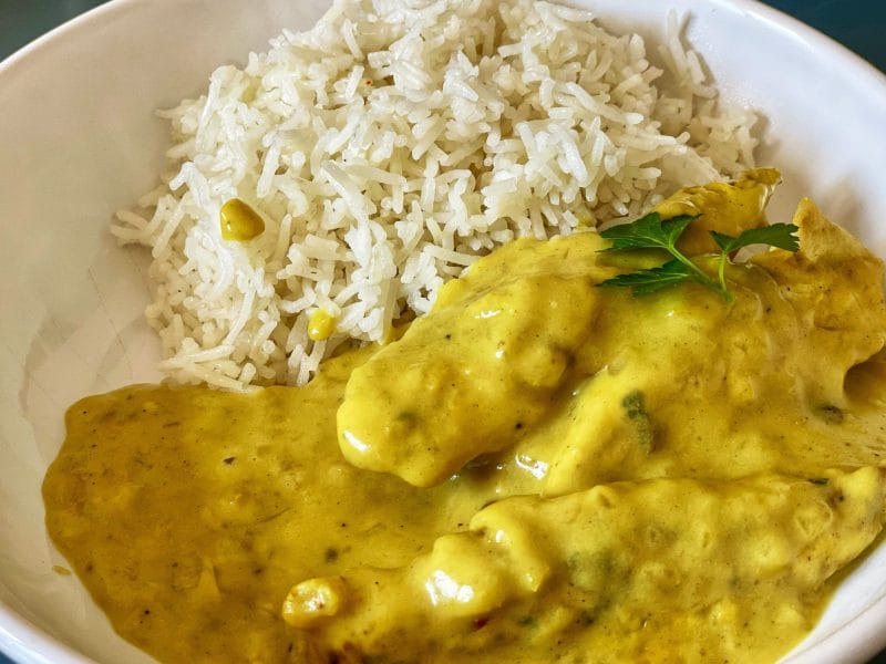 Cliquez pour zoomer ! Blancs de poulet sauce moutarde et curry Thermomix par pierre-yves_11