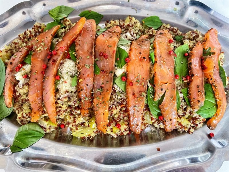 Cliquez pour zoomer ! Risotto de quinoa, courgettes et saumon Thermomix par pierre-yves_11