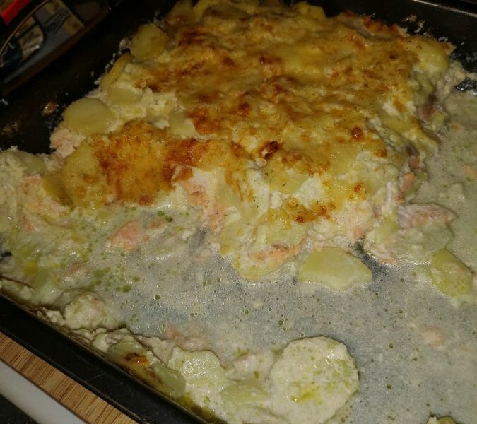 Cliquez pour zoomer ! Gratin aux deux saumons Thermomix par Nath85450