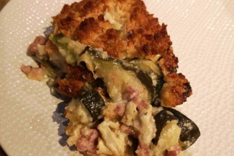 Cliquez pour zoomer ! Crumble courgettes, chèvre et lardons Thermomix par Alex_95