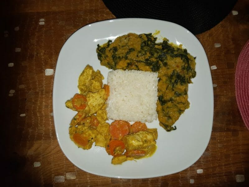 Cliquez pour zoomer ! Dhal d’épinards et de lentilles corail Thermomix par delphine30