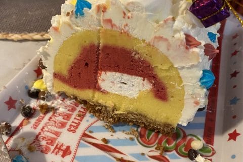 Cliquez pour zoomer ! Bûche glacée mangue et framboise Thermomix par jocelyne_96