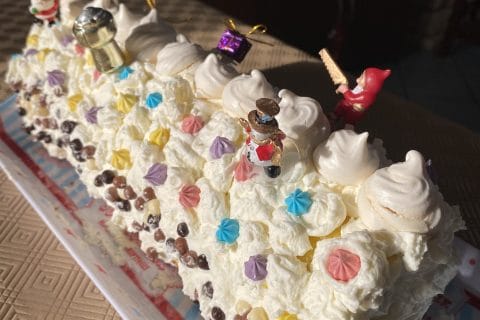 Cliquez pour zoomer ! Bûche glacée mangue et framboise Thermomix par jocelyne_96