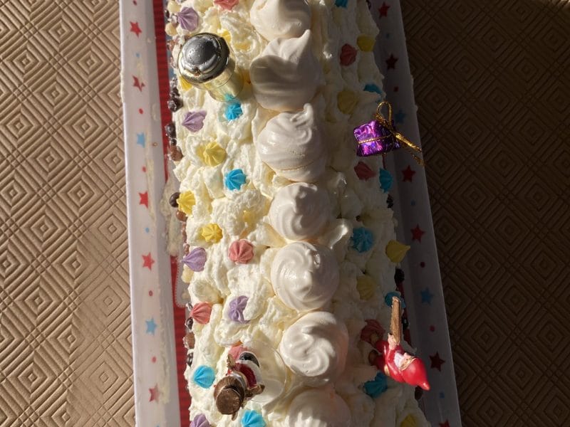 Cliquez pour zoomer ! Bûche glacée mangue et framboise Thermomix par jocelyne_96