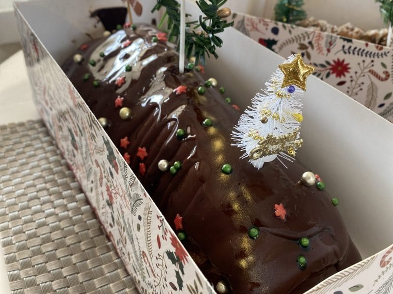 Cliquez pour zoomer ! Bûche mousse au chocolat Thermomix par charlottella